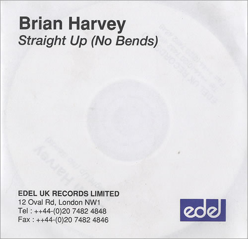 Brian Harvey Straight Up No Bends CD-R acetate UK VEYCRST190601