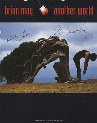 Brian May Another World - Autographed display UK MAYDIAN326486