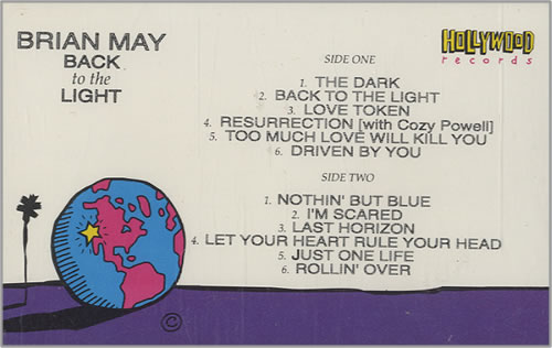 Brian May Back To The Light cassette album US MAYCLBA134838