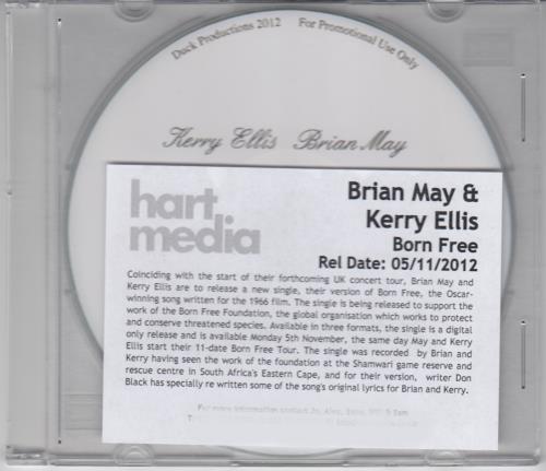 Brian May Born Free CD-R acetate UK MAYCRBO652432