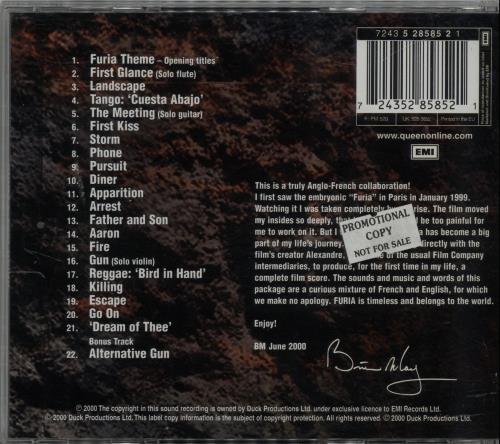 Brian May Furia CD album (CDLP) UK MAYCDFU170982