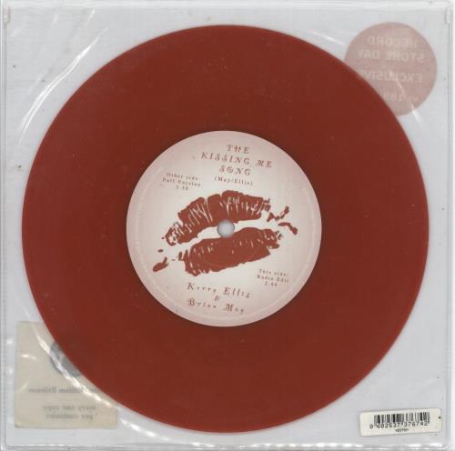 Brian May The Kissing Song - RSD 2013 - Red Vinyl - EX 7" vinyl single (7 inch record / 45) UK MAY07TH874091