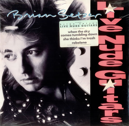 Brian Setzer Live Nude Guitars vinyl LP album (LP record) US SETLPLI456657