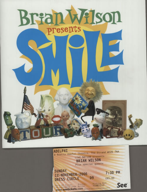 Brian Wilson Smile tour programme UK BWITRSM595612