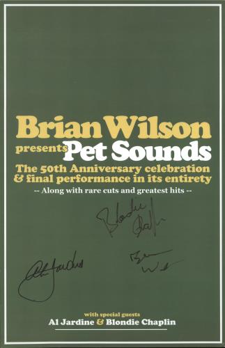 Brian Wilson Pet Sounds Autographed 50th Anniversary Poster poster UK BWIPOPE730044