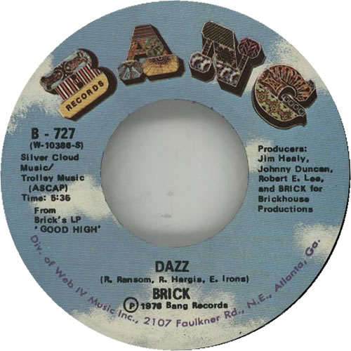 Brick Dazz 7" vinyl single (7 inch record / 45) US BA907DA642568