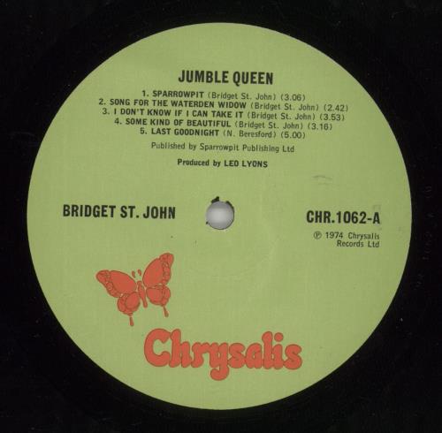 Bridget St John Jumblequeen - EX vinyl LP album (LP record) UK BSJLPJU873660
