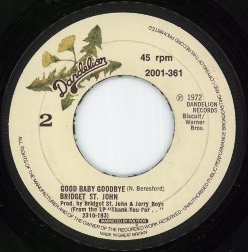 Bridget St John Nice 7" vinyl single (7 inch record / 45) UK BSJ07NI866567