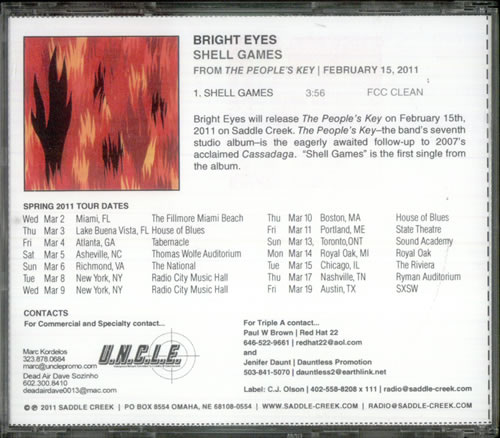 Bright Eyes Shell Games CD-R acetate US B/ECRSH533367
