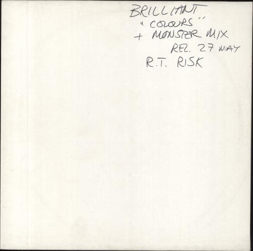 Brilliant Colours - Test Pressing 12" vinyl single (12 inch record / Maxi-single) UK BRL12CO812310