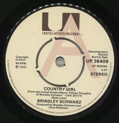 Brinsley Schwarz Country Girl - A Label 7" vinyl single (7 inch record / 45) UK BSZ07CO212256