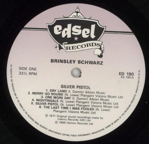 Brinsley Schwarz Silver Pistol vinyl LP album (LP record) UK BSZLPSI868245