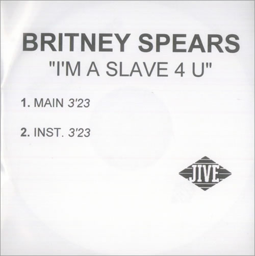 Britney Spears I'm A Slave 4 U CD-R acetate UK BTPCRIM199196