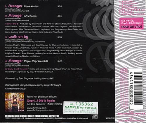 Britney Spears Stronger CD single (CD5 / 5") Japanese BTPC5ST177921