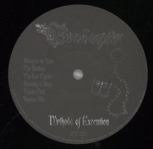Brodequin Methods Of Execution vinyl LP album (LP record) German -1ZLPME891511