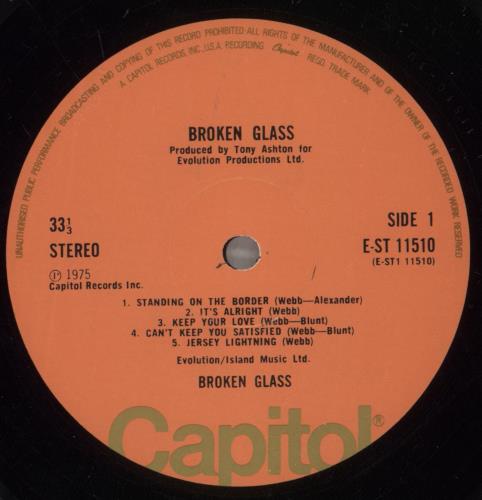 Broken Glass Broken Glass vinyl LP album (LP record) UK BG0LPBR329096