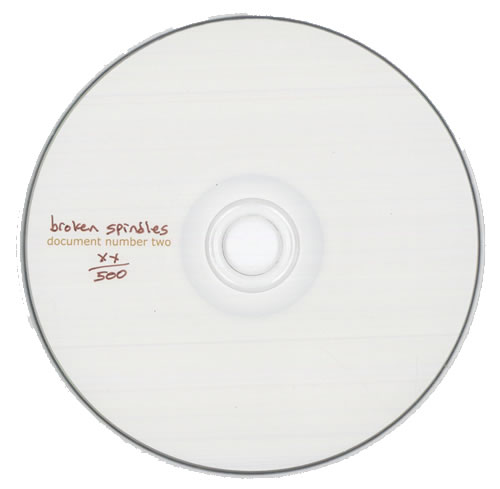 Broken Spindles Document Number Two CD album (CDLP) US B68CDDO518971