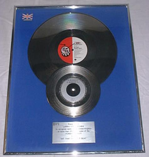 Bronski Beat Hit That Perfect Beat award disc UK BSKAWHI194878