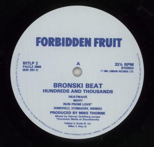 Bronski Beat Hundreds & Thousands vinyl LP album (LP record) UK BSKLPHU102699
