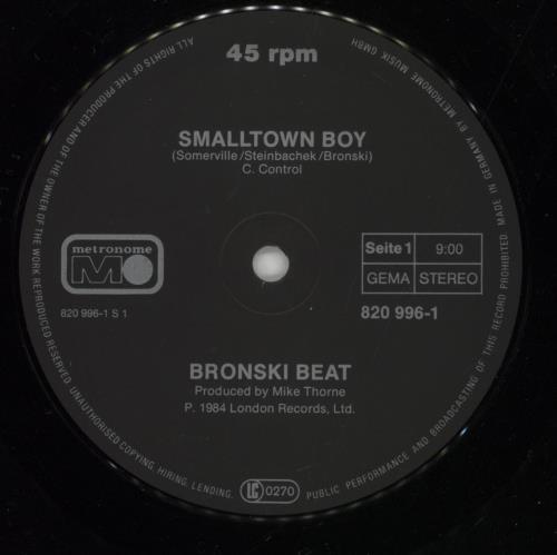 Bronski Beat Smalltown Boy 12" vinyl single (12 inch record / Maxi-single) German BSK12SM864201