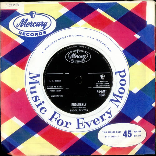 Brook Benton Endlessly 7" vinyl single (7 inch record / 45) UK BR007EN504295