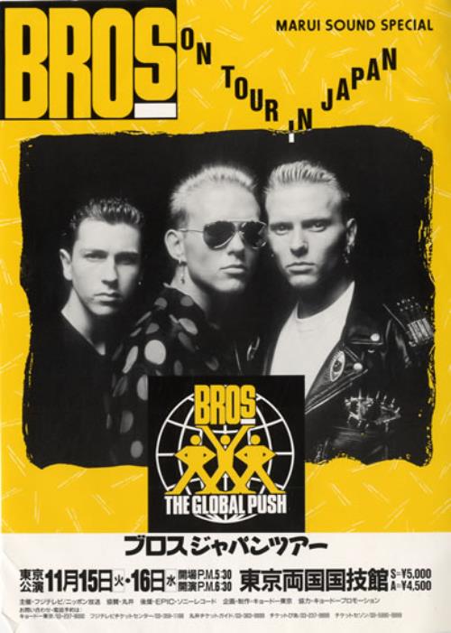 Bros Global Push Tour Flyer handbill Japanese BROHBGL556839