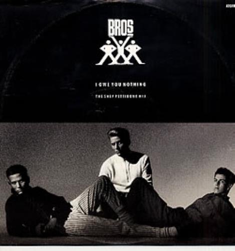 Bros I Owe You Nothing - 2nd Issue 12" vinyl single (12 inch record / Maxi-single) UK BRO12IO06580