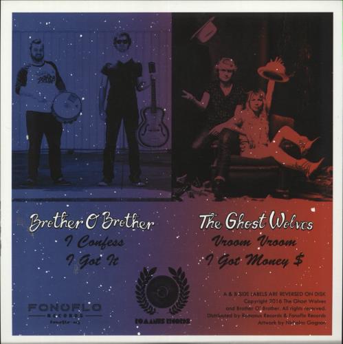 Brother O'Brother Split - Cosmic Patriot Vinyl - Autographed 7" vinyl single (7 inch record / 45) US 1T207SP883760