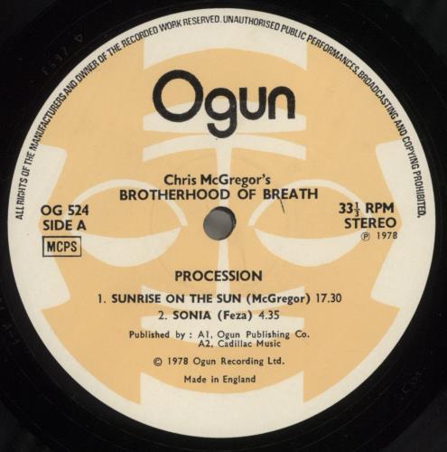 Brotherhood Of Breath Procession vinyl LP album (LP record) UK BRZLPPR595403