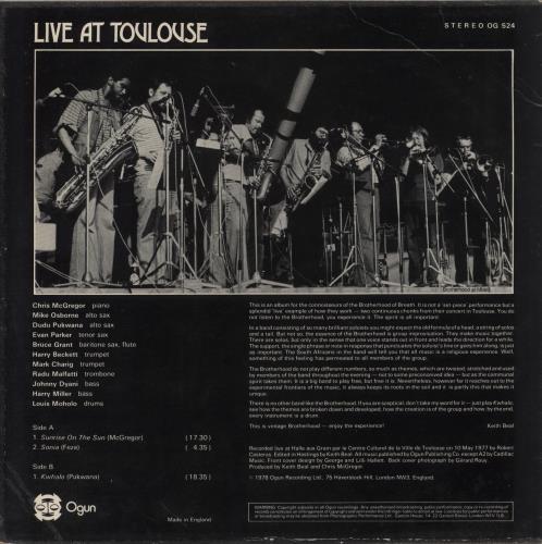 Brotherhood Of Breath Procession vinyl LP album (LP record) UK BRZLPPR595403