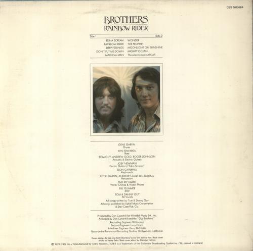 Brothers Rainbow Rider vinyl LP album (LP record) Dutch 5W2LPRA801836