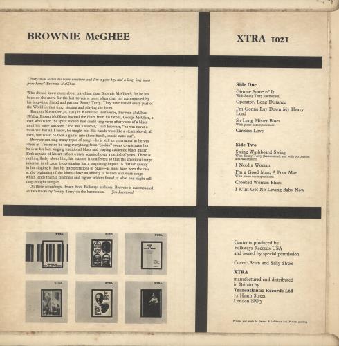 Brownie McGhee Brownie McGhee vinyl LP album (LP record) UK 0ROLPBR749795