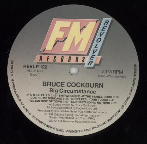 Bruce Cockburn Big Circumstance vinyl LP album (LP record) UK BUKLPBI540664