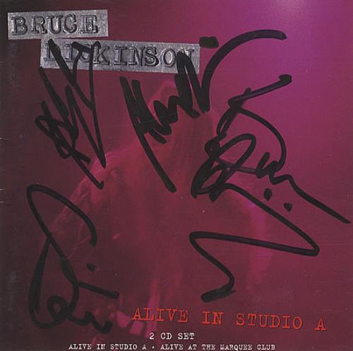 Bruce Dickinson Alive In Studio A - Autographed! 2 CD album set (Double CD) German BRD2CAL397897