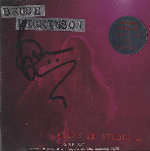 Bruce Dickinson Alive In Studio A - Autographed! 2 CD album set (Double CD) German BRD2CAL435683