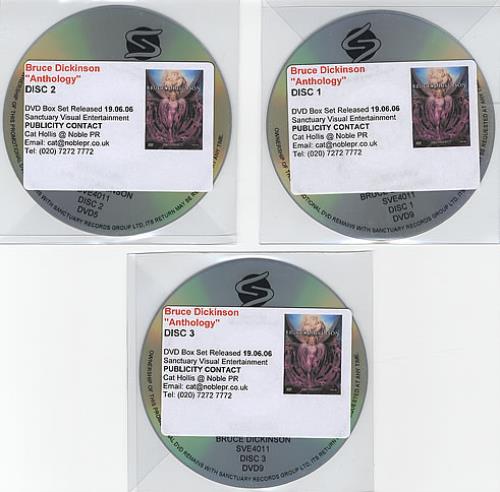 Bruce Dickinson Anthology promo DVD-R UK BRDDRAN369208