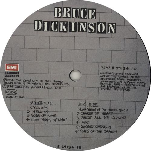 Bruce Dickinson Balls To Picasso vinyl LP album (LP record) UK BRDLPBA207894