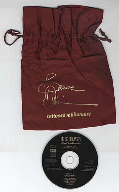 Bruce Dickinson Tattooed Millionaire + Bag CD album (CDLP) UK BRDCDTA330766