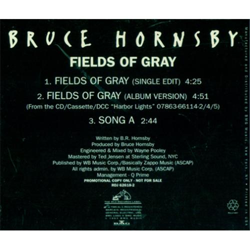 Bruce Hornsby Fields Of Gray CD single (CD5 / 5") US BRHC5FI424662