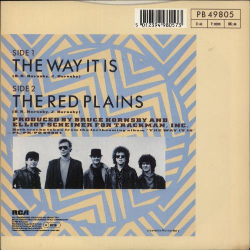 Bruce Hornsby The Way It Is 7" vinyl single (7 inch record / 45) UK BRH07TH298176