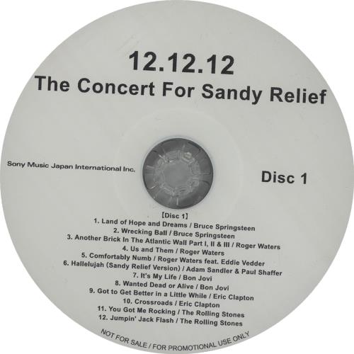 Bruce Springsteen 12.12.12 The Concert For Sandy Relief CD-R acetate Japanese SPRCRTH665666