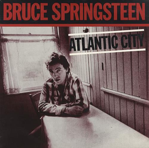 Bruce Springsteen Atlantic City - 'sitting Bruce' p/s 7" vinyl single (7 inch record / 45) UK SPR07AT92888