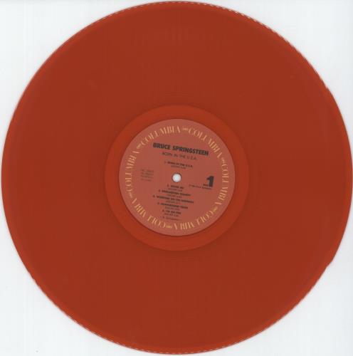Bruce Springsteen Born In The U.S.A. - 40th Anniversary Red Vinyl + Lithograph vinyl LP album (LP record) UK SPRLPBO881651