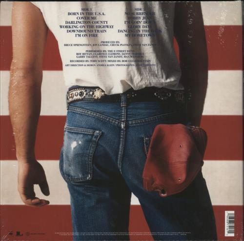 Bruce Springsteen Born In The U.S.A. - 40th Anniversary Red Vinyl + Lithograph vinyl LP album (LP record) UK SPRLPBO881651