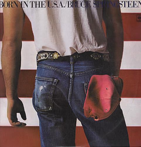 Bruce Springsteen Born In The U.S.A. - Blue Vinyl vinyl LP album (LP record) Colombian SPRLPBO301705