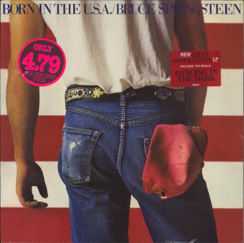 Bruce Springsteen Born In The U.S.A. - Hype Stickered + Shrink vinyl LP album (LP record) Dutch SPRLPBO831390