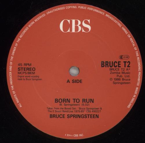 Bruce Springsteen Born To Run (Live) 12" vinyl single (12 inch record / Maxi-single) UK SPR12BO63512