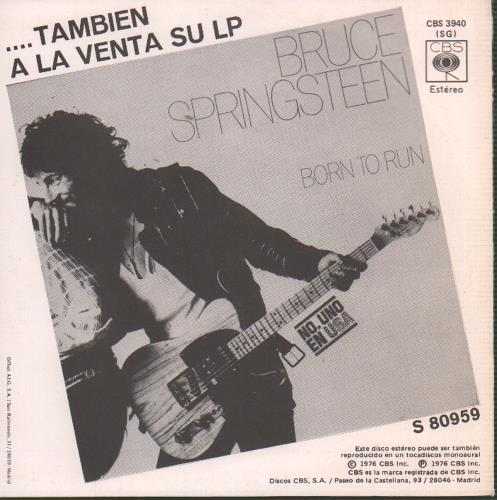 Bruce Springsteen Enfrentamiento En La Decima Avienda 7" vinyl single (7 inch record / 45) Spanish SPR07EN63502
