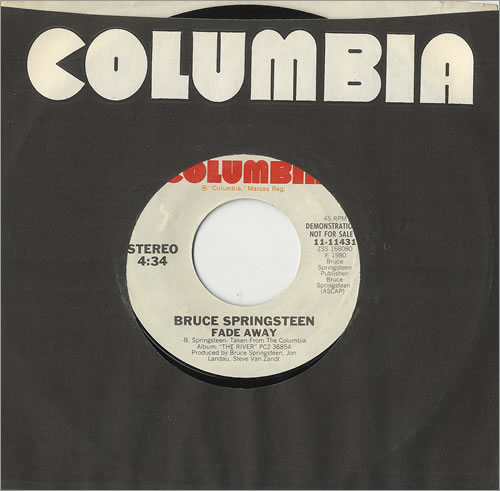 Bruce Springsteen Fade Away 7" vinyl single (7 inch record / 45) US SPR07FA132329