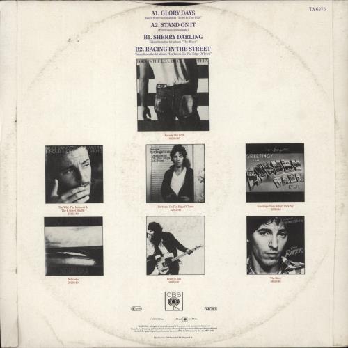 Bruce Springsteen Glory Days 12" vinyl single (12 inch record / Maxi-single) UK SPR12GL42494